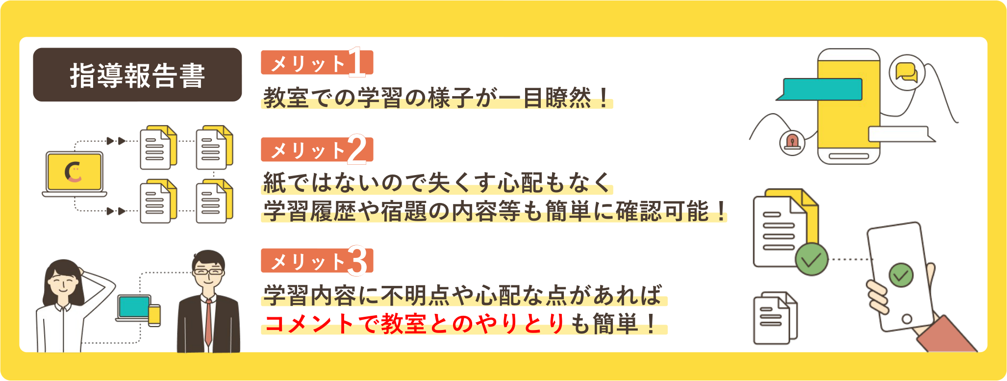 指導報告書の機能紹介